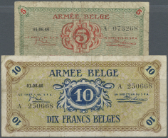 Set Of 2 Notes Containing 5 Francs 1946 P. M3a (stronger Used, VG+) And 10 Francs 1946 P. M4a (used With Folds F-),... - Other & Unclassified