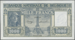 1000 Francs 1945 P. 128b, Nice Condition But Pressed Dry, No Holes Or Tears, No Visible Folds, Still Crisp Paper... - Other & Unclassified