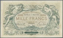 1000 Francs 1919 P. 73, Rare Note, 2 Center Folds And Light Creases At Borders, A 3mm Tear At Upper Right, No... - Other & Unclassified