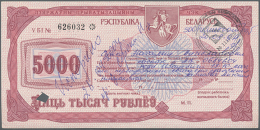 Privatisation Check Of 5000 Rubles 1992 P. A31, Cancellation Hole At Lower Left, Still Strong Paper, Condition: F... - Belarus