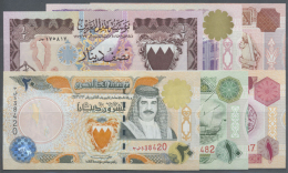 Set With 6 Banknotes Series L.1973 Until 2001 Containing 1/2 Dinar L.1973, 20 Dinars Unauthorized Issue 1993, 1/2... - Bahrain