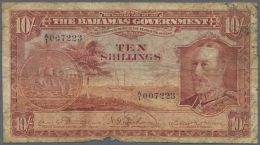 10 Shillings ND(1930) P. 6, Stronger Used With A Small Missing Part At Lower Border, Lots Of Stain And Already Some... - Bahamas