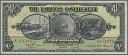 Bahamas: 4 Shillings L.1919, Signature BURNS At Left, P.2b In Nice Original Condition With Bright Colors And Strong... - Bahamas