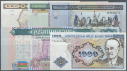 Set With 14 Banknotes 1990's Containing 1/32.000.000, 1, 10, 250 Manat ND(1992), 1, 5, 10, 50, 100, 500, 1000 Manat... - Azerbaïjan