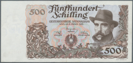 500 Schilling 1953 P. 134a, Light Vertical Folds, 2 Very Tiny Pinholes But No Tears, Still Clean Paper And Original... - Austria