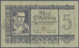 5 Schilling 1945, Issued 1951 P. 126, Center Fold, Handling, Condition: F+. (D) - Austria