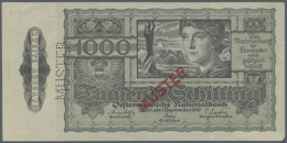 1000 Schilling 1947 Specimen P. 125s. This Banknote Has No Stong Folds But Shows Slight Handling And Slighter Folds... - Austria