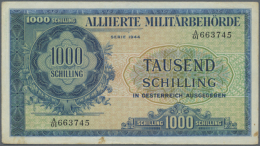 100 Schillings 1944 P. 111, Center Fold, Normal Traces Of Use In Paper, Handling, Stain Dots At Lower Border But No... - Austria