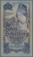 10 Schilling 1933 P. 99, Used With Stronger Horizontal Folds But No Holes Or Tears, Still Strong Paper, Condition:... - Austria