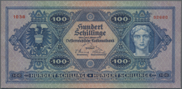 100 Schilling 1925 P. 91, 3 Vertical Folds And Very Light Dints At Left And Right Border, No Holes Or Tears, No... - Austria