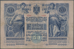 50 Kronen 1902, P.6, Nice Looking Note With Still Crisp Papaer And Bright Colors, Slightly Stained Paper And... - Austria