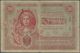 20 Kronen 1900, P.5, Highly Rare Note In Used Condition With Stained And Slightly Yellowed Paper, Many Folds, Some... - Austria