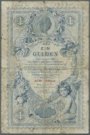 Set Of 2 Notes 1 Gulden 1882 P. A153 (VF- To F+) And 1 Gulden 1888 P. A156 (VG, Center Hole, Stained), Nice Set. (2... - Austria