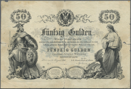 50 Gulden Staatsnote 1866, P.A152, Extraordinary Rare Note, Very Seldom Offered On The Market With Many Tears Along... - Austria