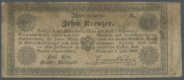 10 Kreuzer 1849 P. A92a In Condition: VG To F-. (D) - Austria