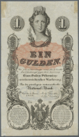 1 Gulden 1858 P. A84, A Vertical And Horizontal Fold, Handling In Paper, Traces Of Former Attachment At Upper Left... - Austria