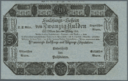 5 Gulden / 20 Gulden 1811 FORMULAR P. A46b, A48b, The Face Of The 5 Gulden Note Is Printed On One Side, The Face Of... - Austria