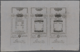 One Uncut Sheet Of FORMULARS Containing All Values 5, 10, 25, 50, 100, 500 And 1000 Gulden 1796 P. A22b-A28b, The... - Austria