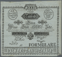 1000 Gulden 1784 P. A21b FORMULAR, Used With Folds, A Small Missing Part At Lower Right Corner, A 5mm Tear And... - Austria
