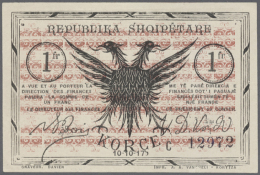 1 Frac 1917 P. S146b, Never Folded, Crisp Original, Only A Light Dint At Left Border And At Lower Left Corner, A... - Albania