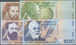 Set Of 4 Notes Containing 100, 200, 500 And 1000 Leke 1996 P. 62-65 All In Condition: UNC. (4 Pcs) (D) - Albania