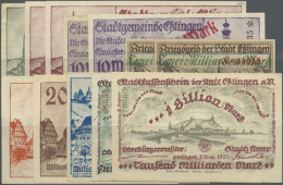Esslingen, Stadtgemeinde, 500 Tsd., 1 Mio. (2, KN-Varianten) Mark, 27.8.1923; 10 Mio. Mark, 15.9.1923; 2 (2), 5... - Other & Unclassified