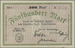 Aalen, Stadt, 500 Mark, 20.10.1922, Erh. II (D) - Other & Unclassified