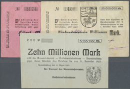 Brunsbüttelkoog, Reichskanalnebenkasse, 10 Mio. Mark, 21.8.1923, Ohne KN, Erh. II; Schleswig-Holsteinische... - Other & Unclassified