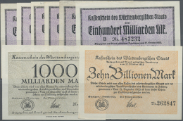 Württemberg, Finanzminister, 100 Mrd. Mark, 31.10.1923, Stempelkreis Einfach Und Doppelt, Mit Kreis Oder Punkt... - Other & Unclassified