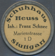 Stuttgart, Schuhhaus Heuss Inh.: Franz Schnee Marienstrasse 1 D Stuttgart, 5 Pf. Germania, Plastikhülle... - Other & Unclassified