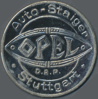 Stuttgart, Auto-Staiger / OPEL / Stuttgart, 10 Pf. Germania, Zink, MUG Hellblau, Erh. II (D) - Other & Unclassified