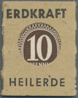 Murrhardt, Erdkraft Heilerde, 10 Pf. Ziffer Kontrollrat (ca. 1947), Einheitsausgabe Der Fa. Caprez-Werbung... - Other & Unclassified