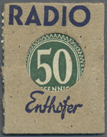 München, Radio Enthofer, 50 Pf. Ziffer Kontrollrat (ca. 1947), Einheitsausgabe Der Fa. Caprez-Werbung... - Other & Unclassified