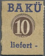 Künzelsau, BAKÜ Nährmittel-Fabrik, 10 Pf. Ziffer Kontrollrat (ca. 1947), Einheitsausgabe Der Fa.... - Other & Unclassified