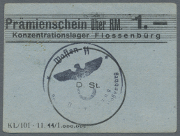 Prämienschein über 1 Reichsmark Konzentrationslager Flossenbürg O.D., C3972 In Leicht Gebrauchter... - Other & Unclassified