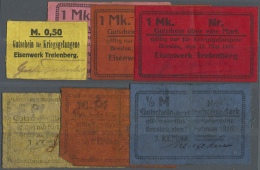 Breslau, Eisenwerk Trelenberg, 1 Mark, 12.5.1916, Rot (Erh. II) Und Orange (Erh. III), 24.1.1917 (Erh. III), 50... - Other & Unclassified