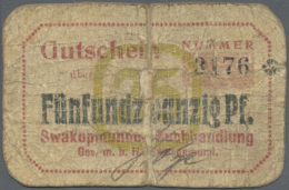 Deutsch-Südwestafrika, Swakopmunder Buchhandlung 25 Pfennig O.D.(1916-18), Ro.952, Sehr Stark Gebrauchte... - Other & Unclassified