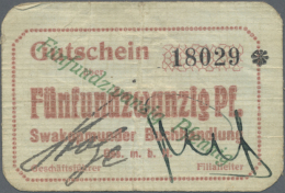 Deutsch-Südwestafrika, Swakopmunder Buchhandlung 25 Pfennig O.D.(1916-18), Ro.951a, Stärker Gebrauchte... - Other & Unclassified