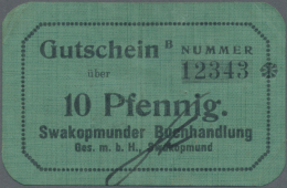 Deutsch-Südwestafrika, Swakopmunder Buchhandlung 10 Pfennig O.D.(1916-18), Ro.950, Sehr Saubere Gebrauchte... - Other & Unclassified