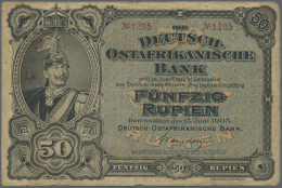 50 Rupien 1905 Mit 4-stelliger Seriennummer, Ro.902a, Stärker Gebraucht Ohne Einrisse, Runde Ecken, 2... - Other & Unclassified