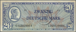 20 DM 1948 Liberty Mit B-Stempel, Ro.247a, Leicht Vergilbtes Papier Links Und Rechts Am Rand, Senkrechter... - Other & Unclassified