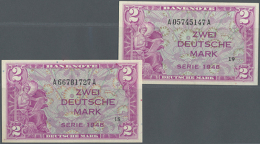 2 Banknoten Zu 2 DM 1948, Ro.234a, Bei In Exzellenter Erhaltung, Einmal Kassenfrisch, Einmal Leicht Gebraucht Mit 2... - Other & Unclassified