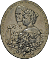 Württemberg: Pauline Von Württemberg 1877-1965, Ovale Bronzemedaille 1898, Versilbert, Stempel Von Karl... - Other & Unclassified