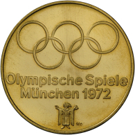 München, OLYMPISCHE SPIELE 1972, Goldmedaille Bogenschütze, 24.1g/900er, Leicht Berieben, St-. (D) - Other & Unclassified