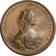 Russland: Katharina II. 1762-1796: Bronzemedaille O. J. (um 1780), Von G. C. Waechter Und P. L. Vernier,... - Other & Unclassified