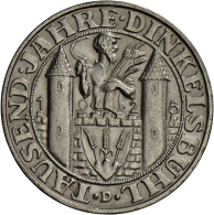 3 Reichsmark 1928 D, Dinkelsbühl, Jaeger 334, Vz-prfr (D) - Other & Unclassified