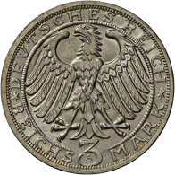 3 Reichsmark 1928 A, Naumburg, Jaeger 333, Stempelglanz. (D) - Other & Unclassified