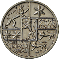 3 Reichsmark 1927 A, Universität Marburg, Jaeger 330, Fast Stempelglanz. (D) - Other & Unclassified