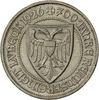 3 RM 1926 A, Lübeck, J 323, Vorzüglich. (D) - Other & Unclassified