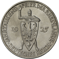 5 Reichsmark 1925 F, Rheinlande, Jaeger 322, Vz-prfr. (D) - Other & Unclassified